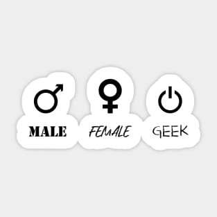 Male Female Geek Sticker